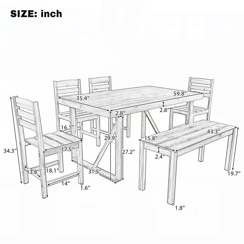 Ensemble repas d'extérieur en bois d'acacia de haute qualité pour les rassemblements de patio, balcon et cour arrière