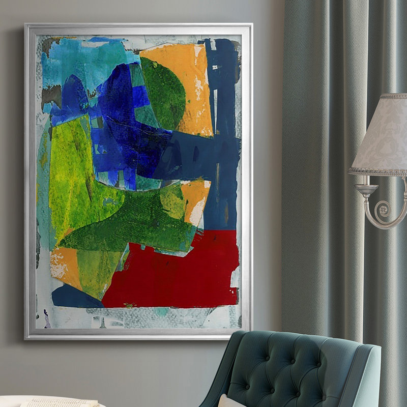 «Brights Strokes II», reproduction encadrée de qualité supérieure - prête à être accrochée, H 36,5 po x l 26,5 po x P 1 po