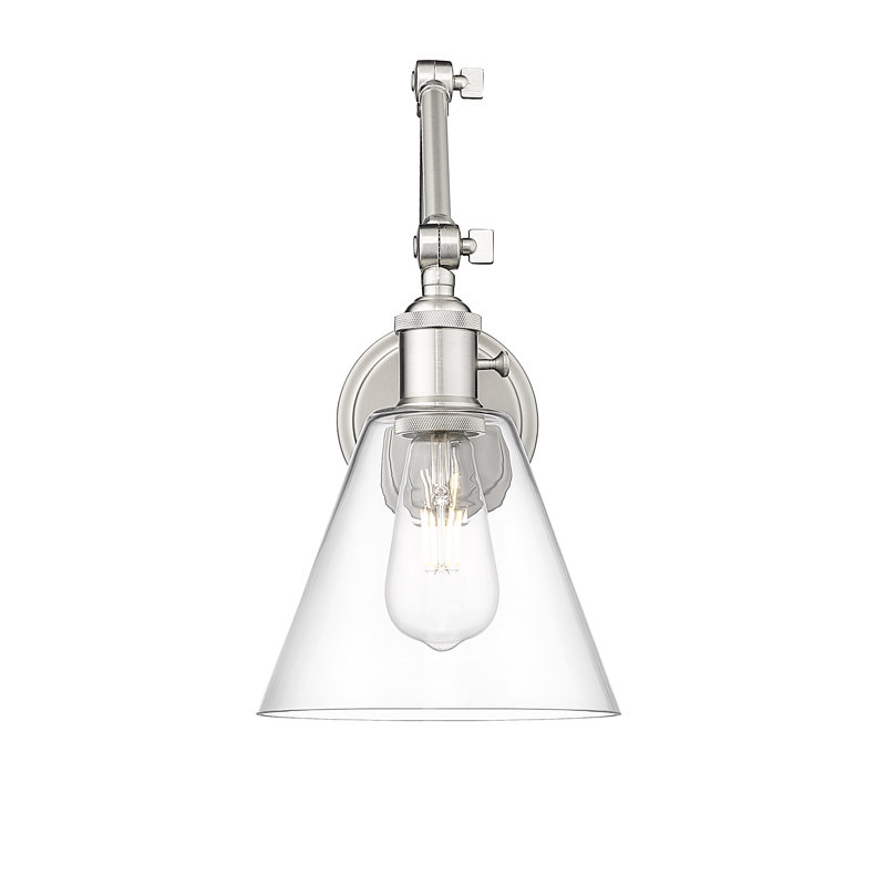 Wyck Steel Swing Arm Sconce, Brushed Nickel