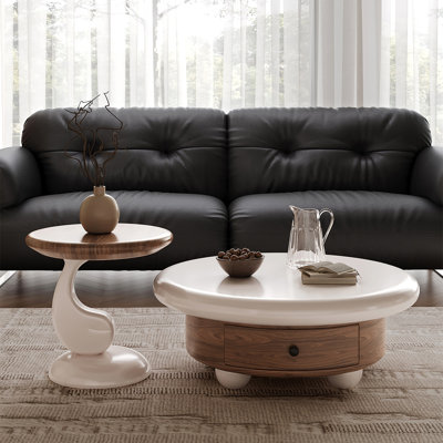Modern minimalist round coffee table