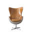  Fauteuil d'appoint pivotant moderne avec fonction inclinable - Fauteuil de bureau ou de salon d'aspect cuir-1652996057