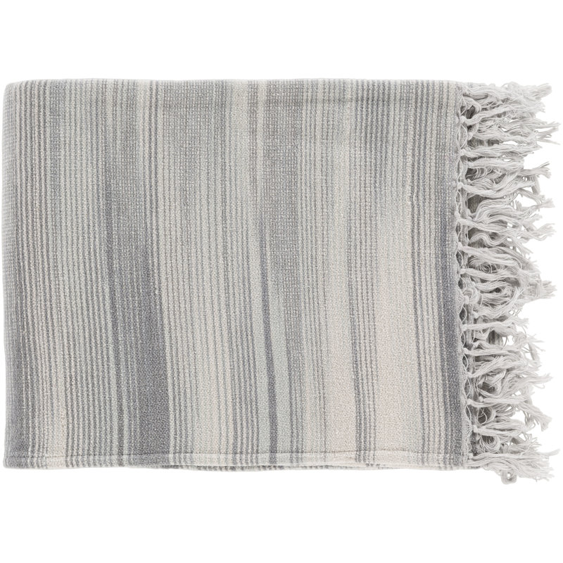 Jeté en coton , Gris