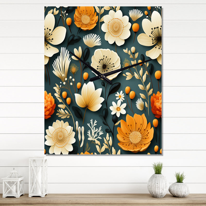 Jamayne - Horloge murale abstraite Mid-Century, Moyen