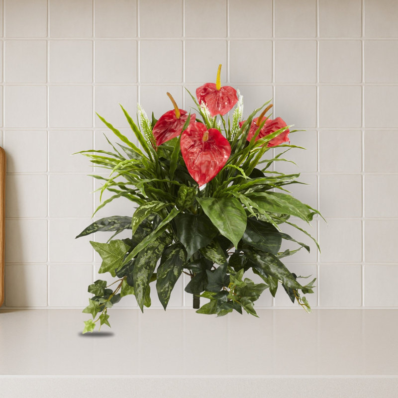 Mixed Anthurium Artificial Plant Set