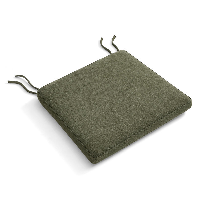 Jax Fabric Dining Chair Seat Cushion In Sage, Sage Seat/ Oak Frame