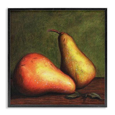 «Pears Still Life», estampe numérique encadrée par Connie Resch