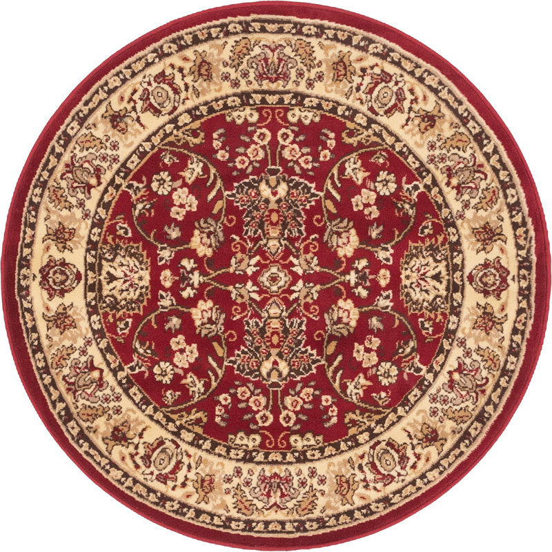 Tapis bourgogne Bhatari, Rond 4 pi 1 po, Burgundy