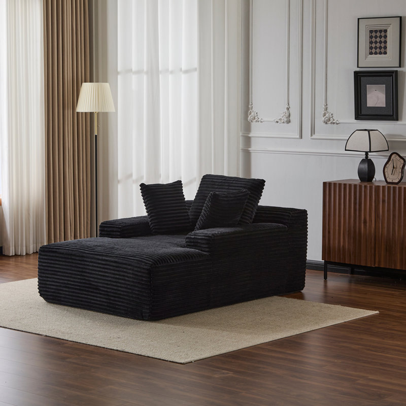Chaise longue surdimensionnée Cozy Cloud, Noir