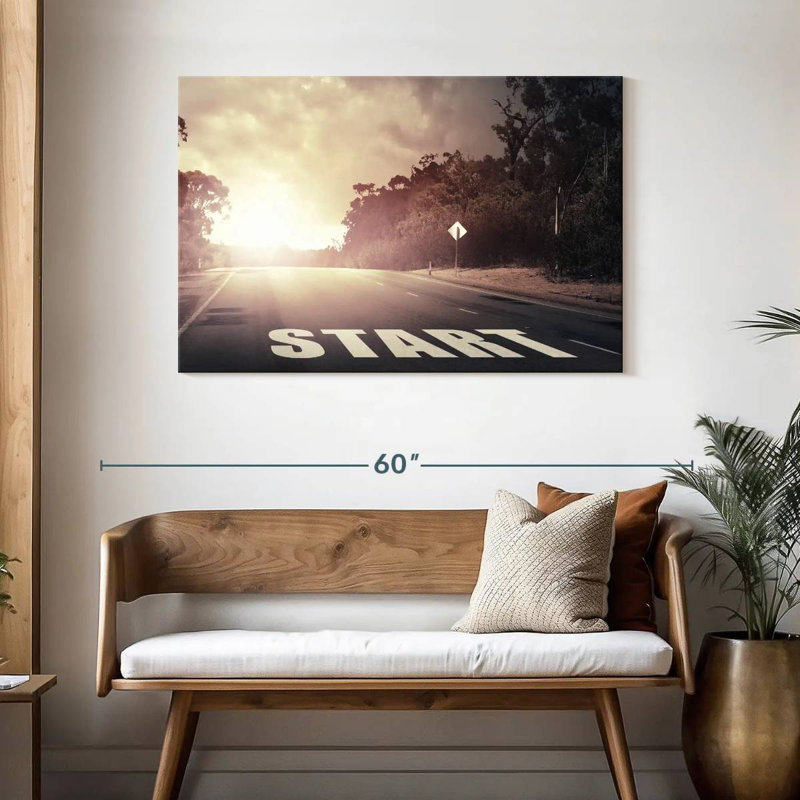 Tergel Start Road Typography, 30" H x 45" W