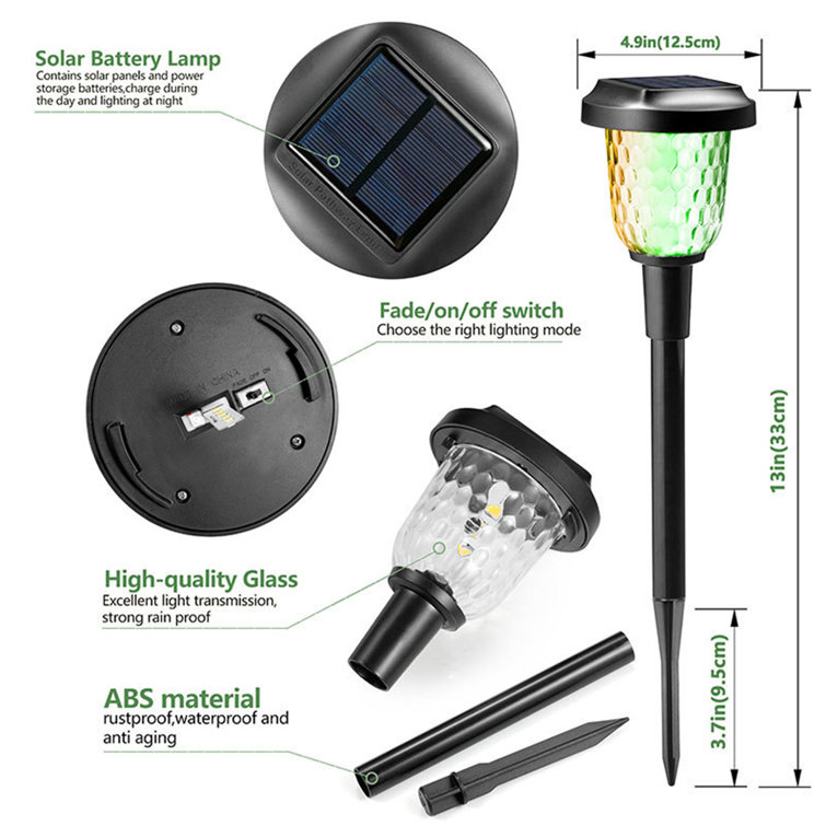 ABS Low Voltage Solar Powered Integrated LED Pathway Light Pack