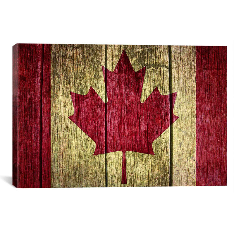 « canadien flag #2 », impression sur toile, H 40 po x l 26 po x l 0,75 po