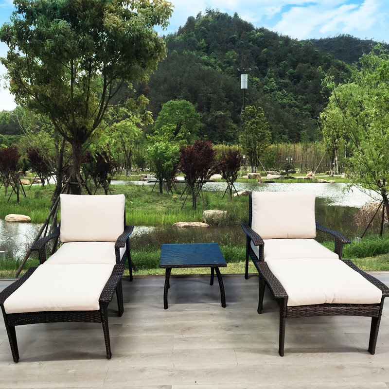 Patio avec coussins élégants et cadre pour piscine 5 extérieur, Brun