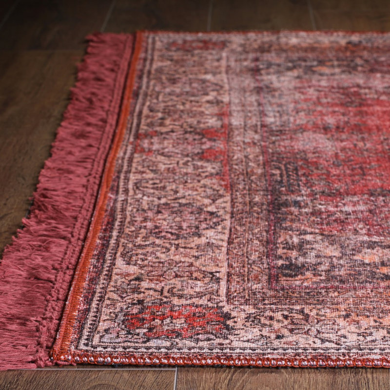 Luxurious Machine Washable Area Rug, 4.9 x 7.5 Feet, 100% Polyester, 1850 g/m², Pile Height: 0.2 inches | Eco-Friendly Recycled Poly Cotton Backing | Perfect for Living Room & Bedroom, Soft and Durable Design