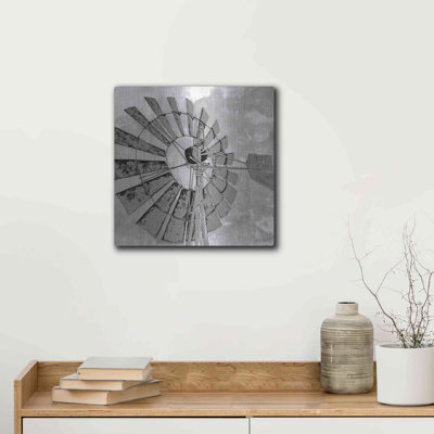 «Windmill Rotor» par Cindy Jacobs, art mural en métal, 24 po x 24 po
