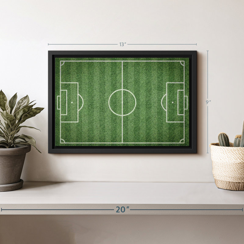 Green Football Field Canvas Print, 9" H x 13" W