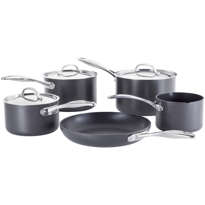 Element (Hard Anodised) 8 - Piece Non-Stick Cookware Set