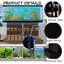 Support d'aquarium noir de 55 à 75 gallons avec prises de courant, support pour aquarium robuste avec armoire de rangement et tablette, support de terrarium pour reptile d'une capacité de 880 lb