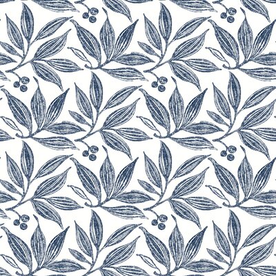 Chokeberry Block Print 2.75' L x 20.5"" W Wallpaper Roll -  York Wallcoverings, FH4062