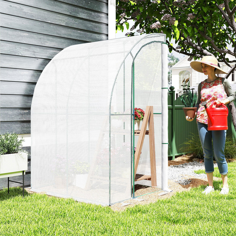 56.4" W x 46.8" D Lean-To Greenhouse