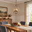 Lustre géométrique à 3 lumières de style bougie Marcus