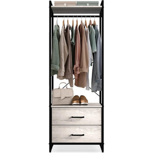 Hanging Closet Organizers with Drawers and Storage Shelves - Great Clothes Organizer for Closet, RV Storage, Perfect Storage Organ, Size: 12 x 14 x 50