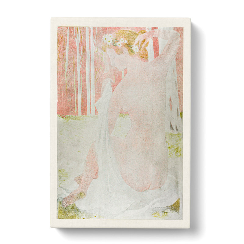 Nymph Crowned With Daisies by Maurice Denis - Wrapped Canvas Painting, 76cm H x 50cm W x 3cm D