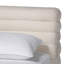 Baxton Studio Alfie Boucle Floating Bed With Channel Tufted Headboard - Low Profile Minimalist Platform Bed Frame, Cream, Queen-607202036