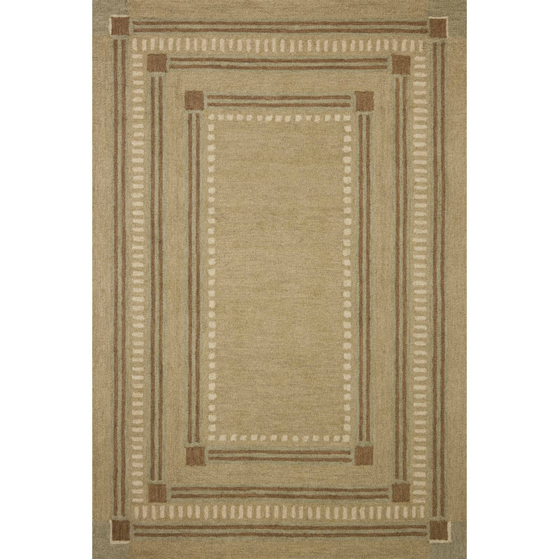 Chris Loves Julia x Loloi Alfie Green / Natural Area Rug, Rectangle 7'9" x 9'9"