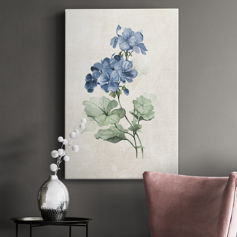 Farmhouse Periwinkle I, toile tendue avec châssis de qualité supérieure - prête à être accrochée