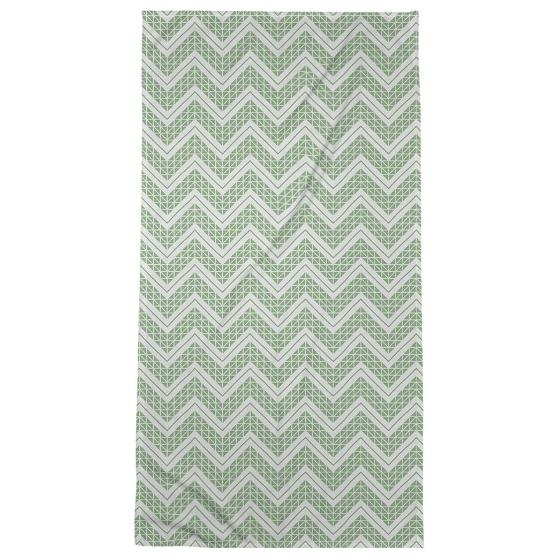 Stephenie Bath Towel, Green/Black/White