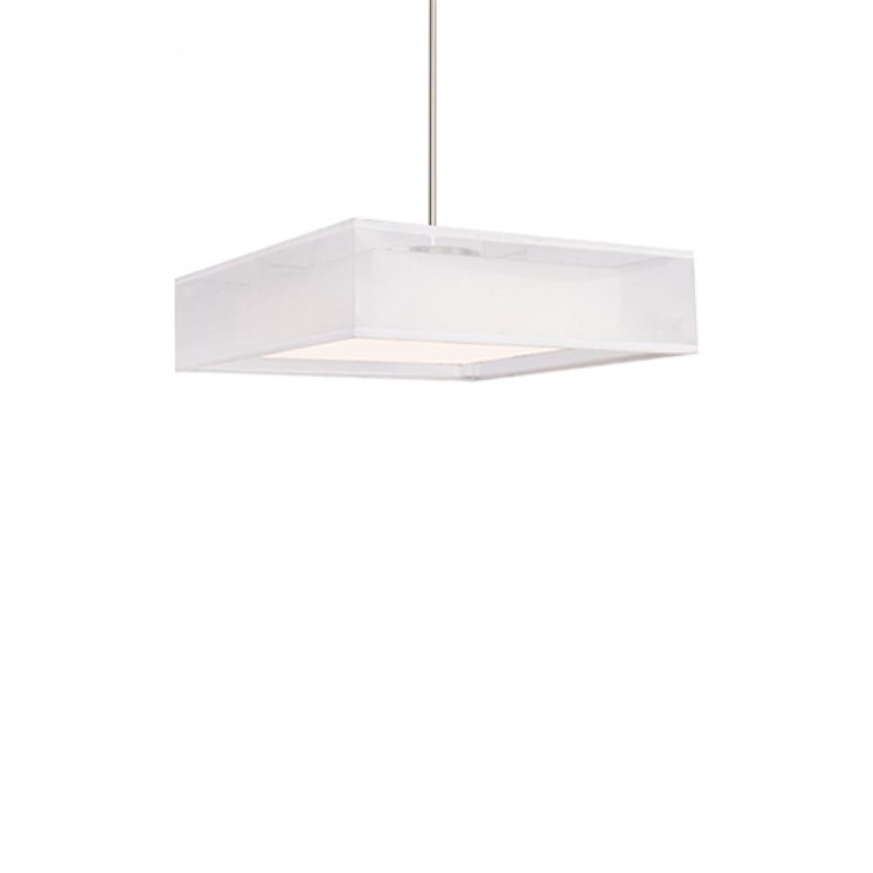 Covina 1 - Light LED Pendant, White, 56.88" H x 15" W x 15" D