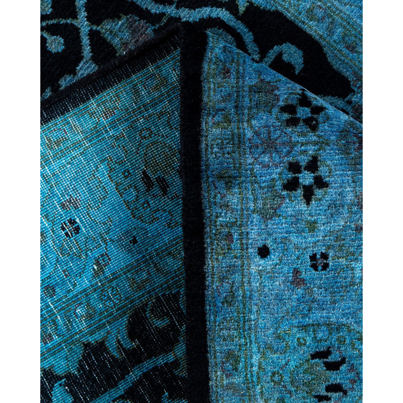 Tapis bleu noué à la main Weirsky - One-of-a-Kind Weirsky