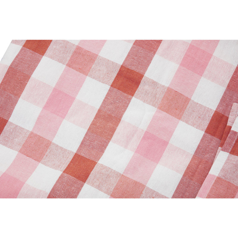 --- Rectangular Tartan Tablecloth, Pink