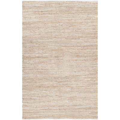 Tapis de surface beige tissé à la main Polito