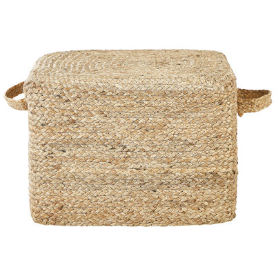 Areswell 45cm Wide Square Solid Colour Pouffe Ottoman