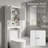Space-Saving Over-The-Toilet Storage Cabinet Organizer Shelf with Adjustable Shelving