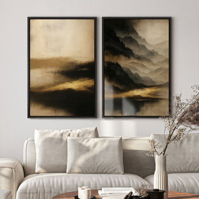 Framed Canvas Wall Art, Vintage Abstract Wall Canvas Prints