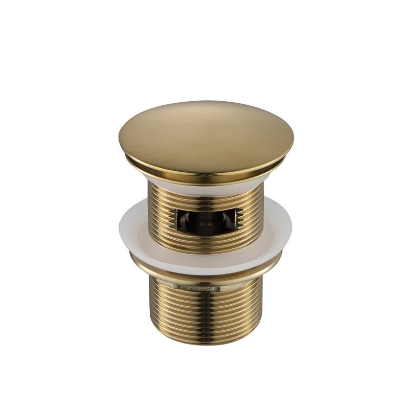 Overflow And Pop Up Drain Kit for Woodbridge Freestanding Bathtub, Brushed Gold