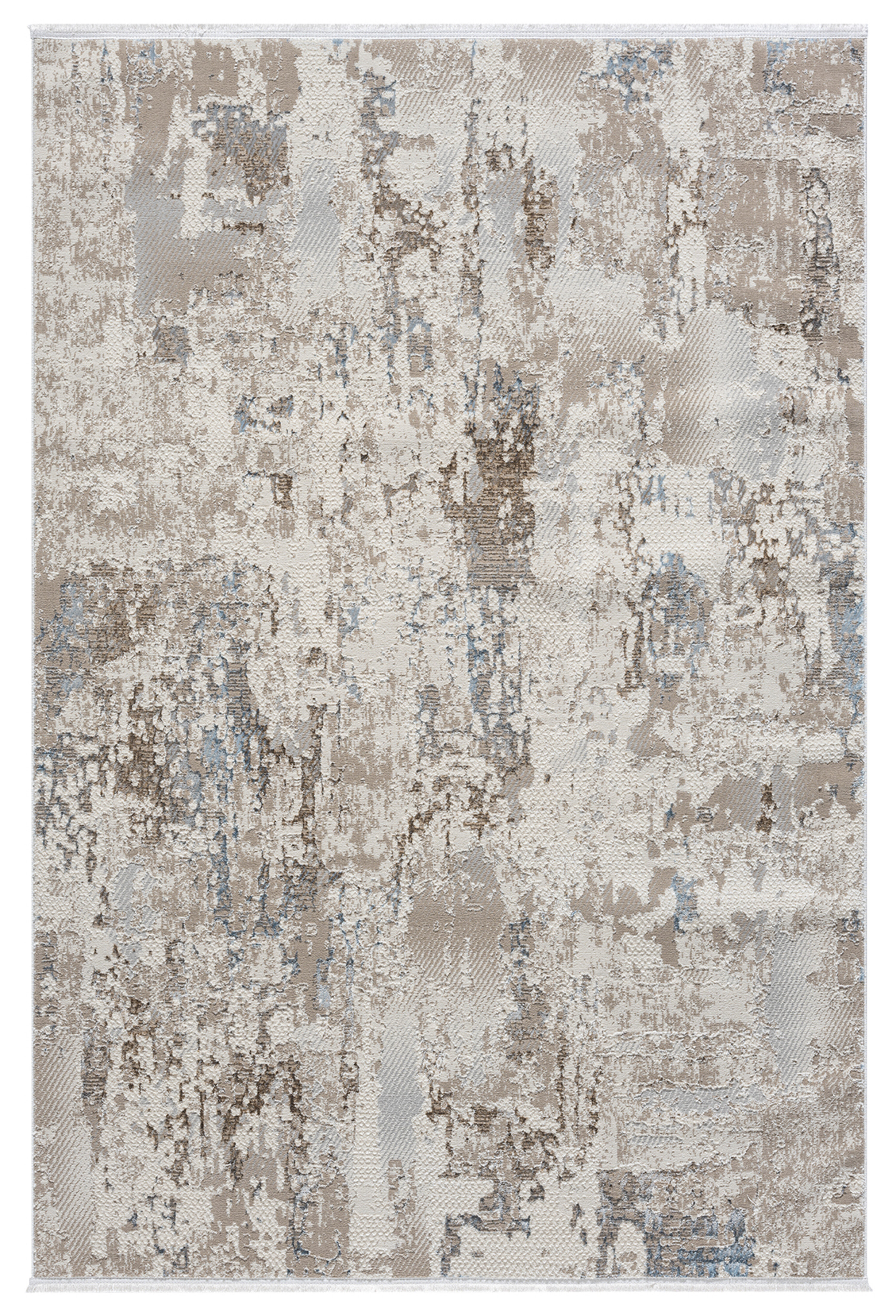 Ivy Bronx Taige Collection Beige/Blue Abstract Area Rug | Wayfair