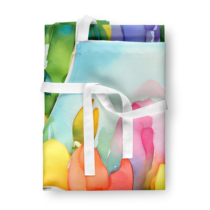 Floral Bib Apron, Vibrant Freesias