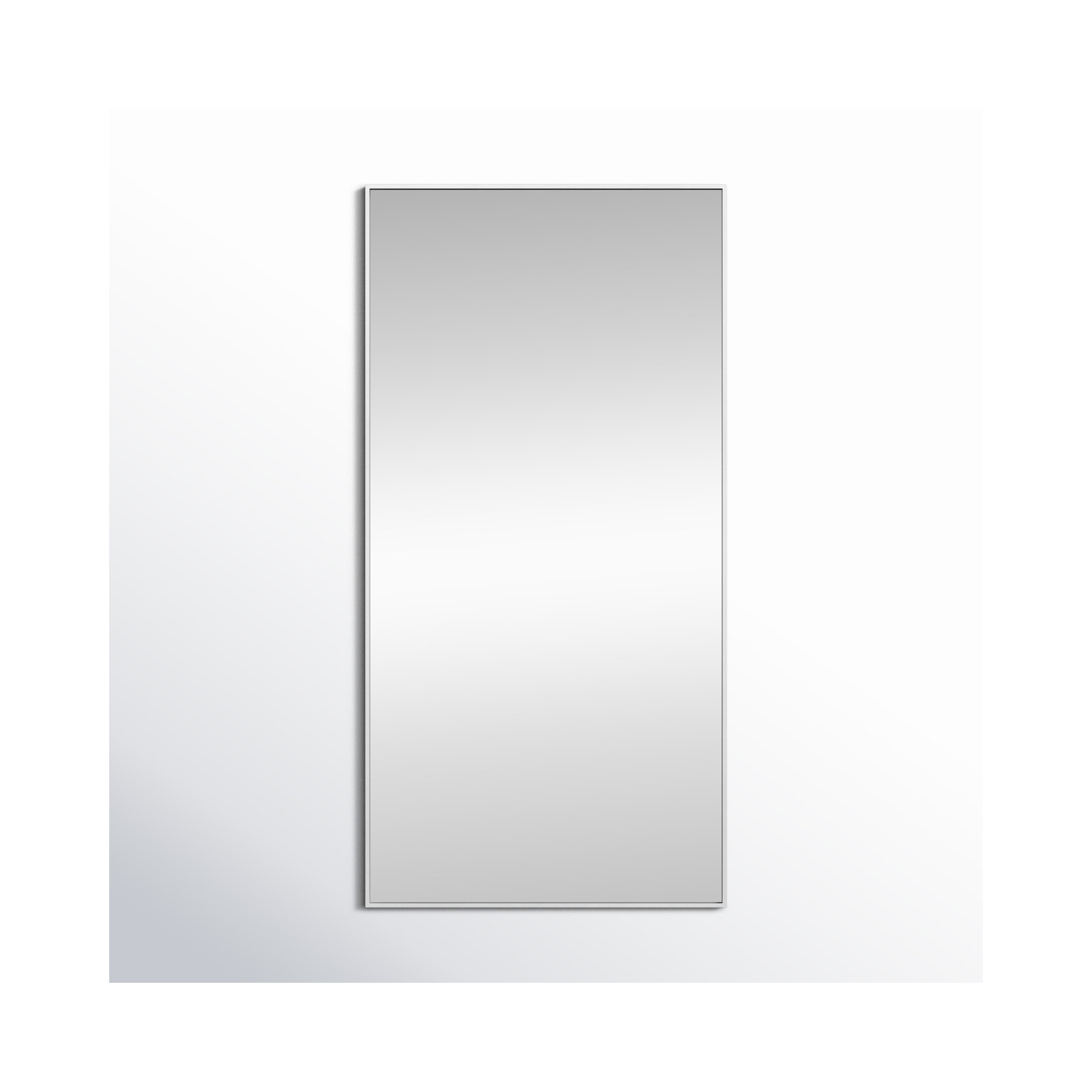 Sabine Metal Rectangle Wall Mirror, 60" x 30", Silver