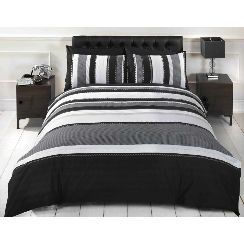 Symple Stuff Stripe 132 TC Duvet Cover Set & Reviews | Wayfair.co.uk