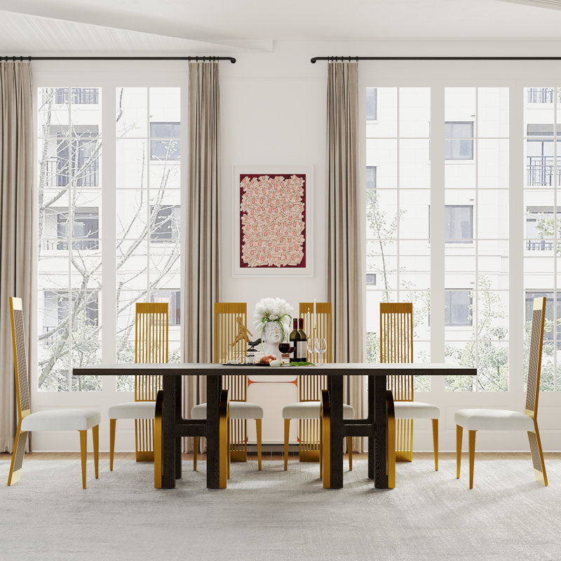 Brushed Gold Dining Chairs Set Of 4
