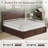 Adainville 50"H Modern Queen Size Solid Wood Bed with 2 Storage Drawers, Espresso-887246135-887246137