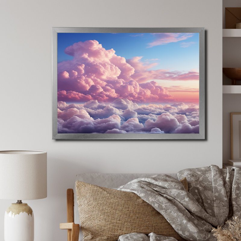 «Candy Sky Transcendent Twilight», reproduction sur toile, H 12 po x l 20 po x P 1 po, Cadre simple argenté