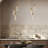 3-Light Long Gold Chandeliers For High Ceilings, Large Raindrop Chandelier-117528630