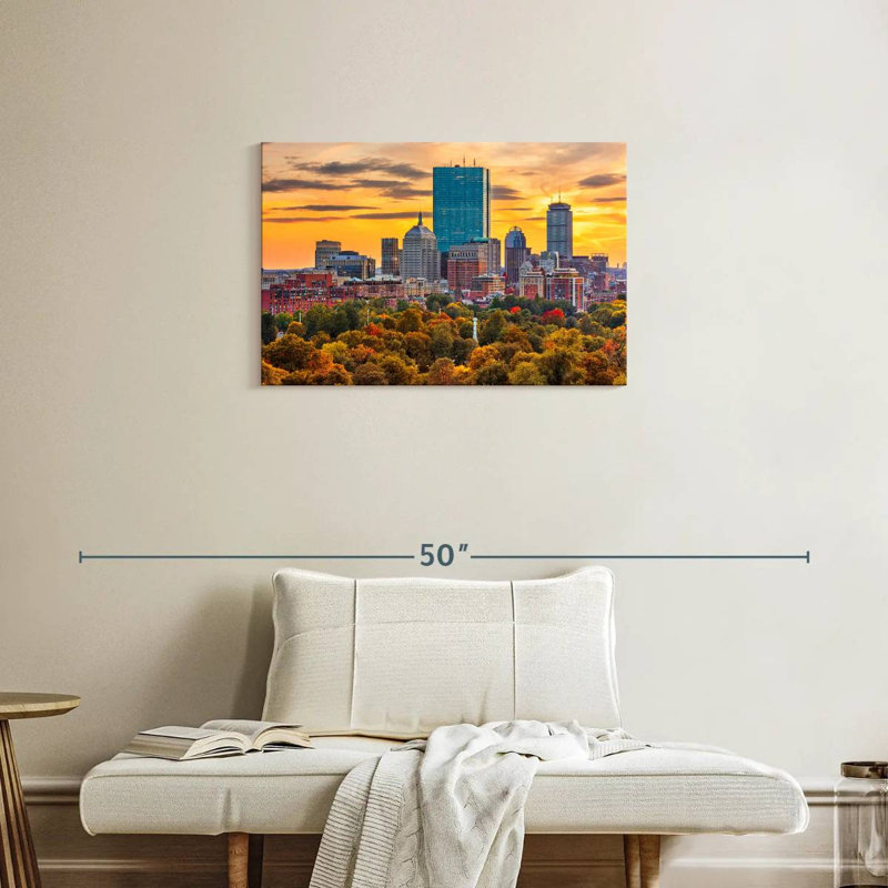 Ravi Boston Autumn Sunset, H 20 po x l 30 po