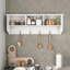 Wall-Mounted Coat Rack/Storage Shelf, 4-Hook - Standard