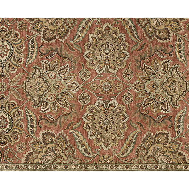 Tapis rouille et ivoire noué à la main de haute qualité