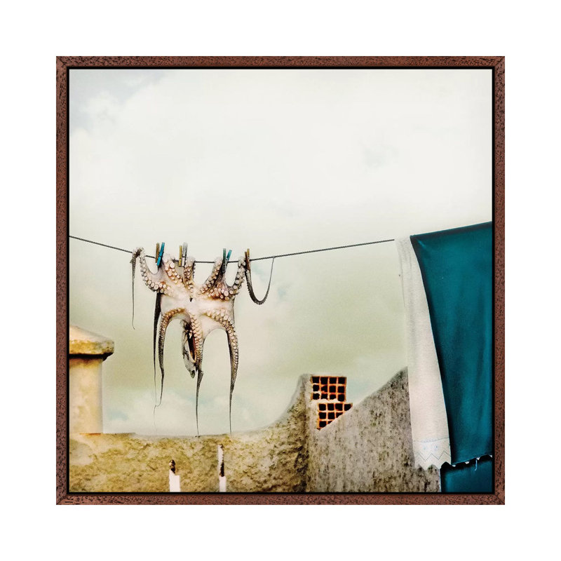 Tote Hose by Ambra - Print on Canvas, 45.72 cm H x 45.72 cm W, Classic Brown Wood Framed